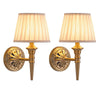 2 pack wall light  gold, beige hallway light metal, fabric bedroom light