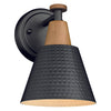 1-light wall lamps matte black fixture lights metal bedroom light