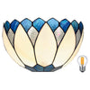 12 inches wide hallway light blue&white stairway light glass wall light