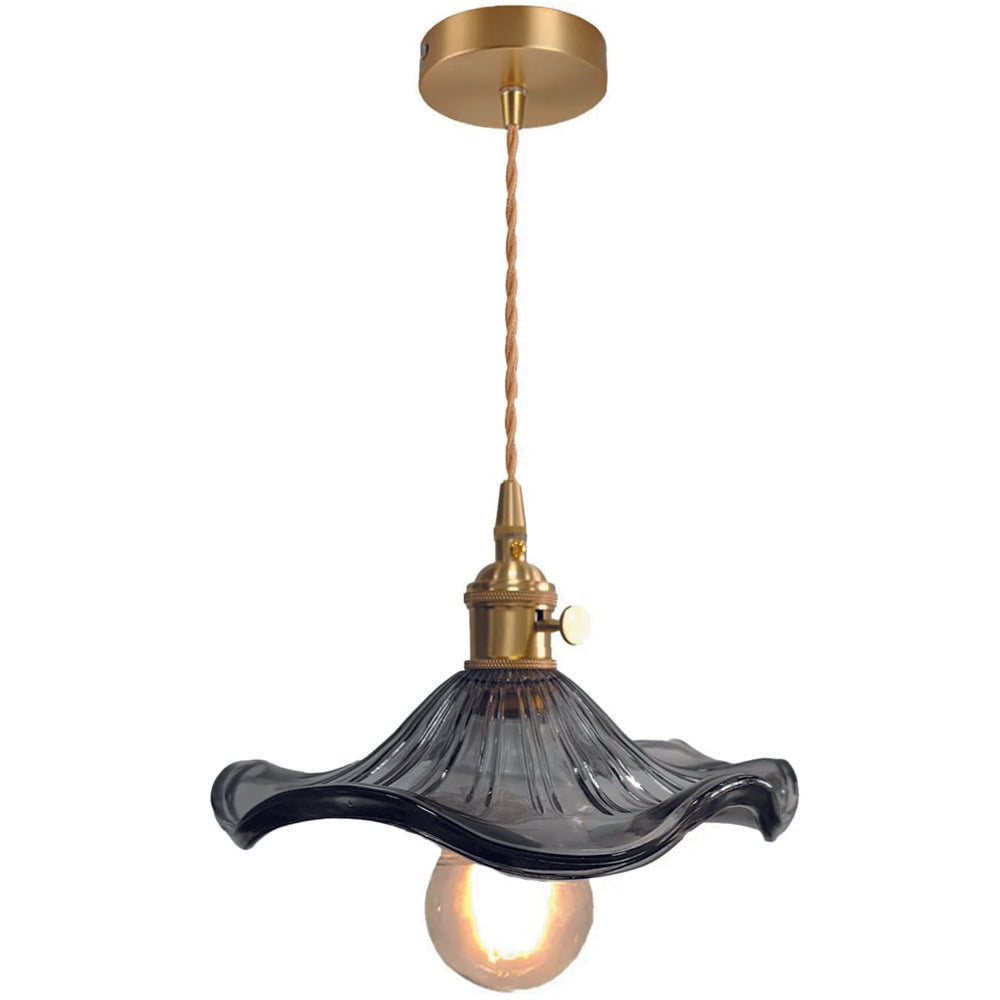 Farmhouse chandelier light gray pendant light brass, glass & copper bedroom light