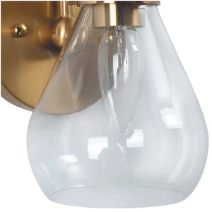 1-light mounted light brass wall light glass, metal  fixture light
