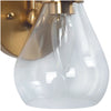 1-light mounted light brass wall light glass, metal  fixture light
