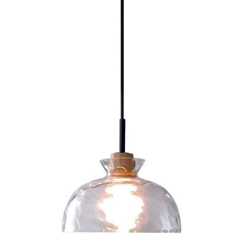 Adjustable height hanging light black ceiling lamp glass pendant light