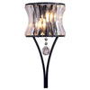2 Light mount light black wall light metal, crystal bedroom light