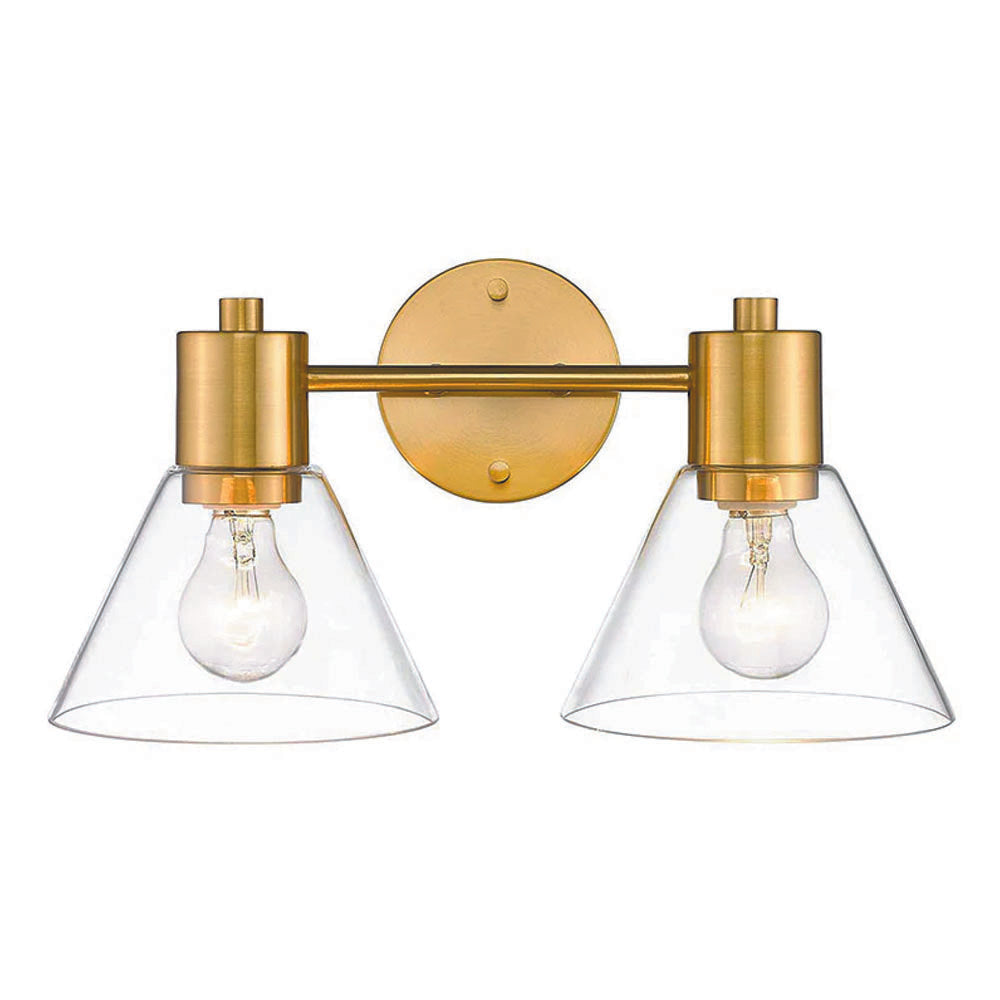 2 Light modern wall lights Bathroom vanity wall light fixture with Glass Shade