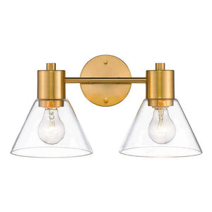 2 Light modern wall lights Bathroom vanity wall light fixture with Glass Shade