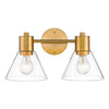 2 Light modern wall lights Bathroom vanity wall light fixture with Glass Shade