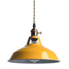 Adjustable pendant light yellow hanging light metal dining light