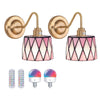 Set of 2 hallway light pink wall light glass kitchen light
