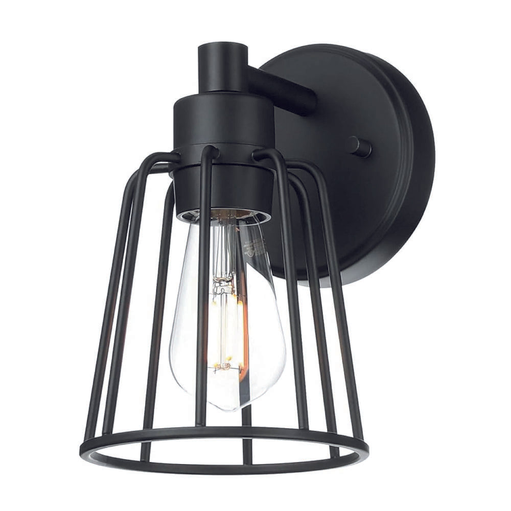 Farmhouse light fixture Matte Black wall lighting Iron sconce light wall