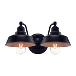 2 light rust vanity wall light black industrial wall mount lighting fixture
