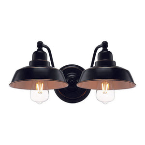 2 light rust vanity wall light black industrial wall mount lighting fixture