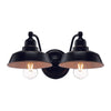 2 light rust vanity wall light black industrial wall mount lighting fixture