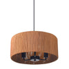 3-light chandelier light dark brown hanging lamp rattan kitchen light