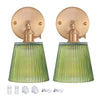 Set of 2 wall light green kitchen light brass, glass, iron island light