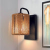 Bohemian bathroom light rattan wall light hemp rope,metal fixtures light