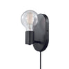Simplicity black industrial wall sconce