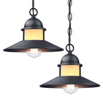 2 pack pendant lights black hanging light metal porch light