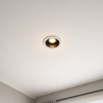 3.27-Inch Recessed LED Downlight 4 Pack, Bright Black Reflector, Adjustable Tilt, 8W–12W and 5 CCT Selectable, 36° Beam, CRI 90+, Deep Anti-Glare, White Trim, Triac Dimmable, with Junction Box Driver (Bright Black Surface)