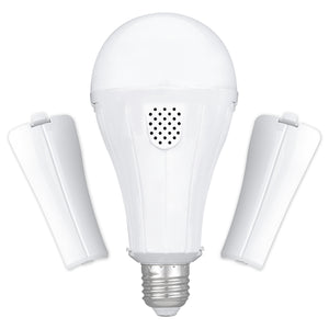 4 pack Outdoor Rechargeable Emergency LED Bulb, Battery driven E26 bulb with hook