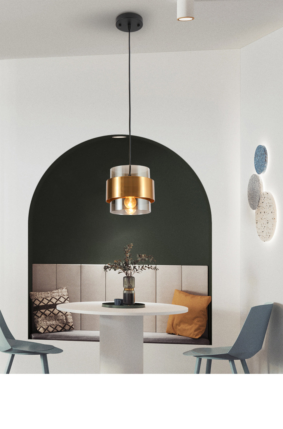 Modern mini pendant lights fixtures Glass island kitchen pendant hanging light