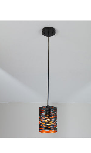 Vintage Mini Pierced hanging light black farmhouse cage hollow-carved pendant light