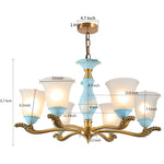 Modern room decor glass chandelier home decor ceramic pendant light fixture