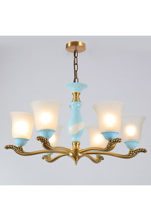 Modern room decor glass chandelier home decor ceramic pendant light fixture