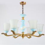 Modern room decor glass chandelier home decor ceramic pendant light fixture