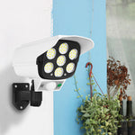 360 degree rotate adjustable CCTV security camera wall light outdoor solar LED wall sconce with remote control