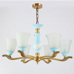 Modern room decor glass chandelier home decor ceramic pendant light fixture