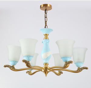 Modern room decor glass chandelier home decor ceramic pendant light fixture