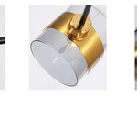 3 light modern glass chandelier with gold finish