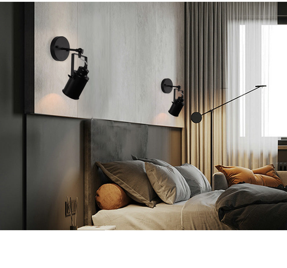 Adjustable track lighting black flush mount ceiling light fixture wall sconce