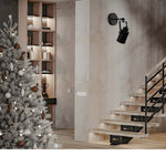 Adjustable track lighting black flush mount ceiling light fixture wall sconce