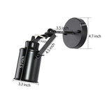 Adjustable track lighting black flush mount ceiling light fixture wall sconce