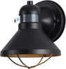Motion detection LED wall light black dusk to dawn exterior barn wall lantern