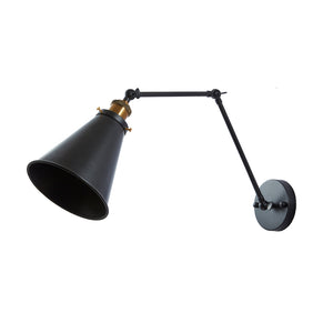 Black swing arm wall sconces antique brass holder wall light