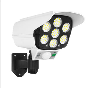 360 degree rotate adjustable CCTV security camera wall light outdoor solar LED wall sconce with remote control