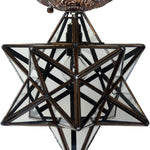 Moravian Star ceiling light fixture tiffany flush mount ceiling lamp with clear glass shade