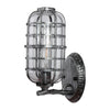 Industrial indoor net glass wall sconce outdoor cage wall light with black silver finish