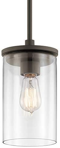 Black mini pendant light fixture cylinder glass pendant lighting