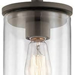 Black mini pendant light fixture cylinder glass pendant lighting