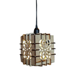 Wood geometric pendant lamp home decor vintage chandelier lighting