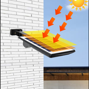 Outdoor solar induction wall light, wireless sensor LED swing arm wall sconce