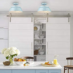 2 light modern semi flush mount close to ceiling light blue ceiling lighting