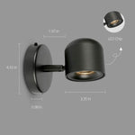 Modern adjustable wall sconce black LED aluminum bedside reading lighting