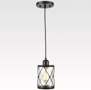 Simplicity glass pendant lighting island cage hanging light