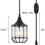 16 Ft Cord and Chain/Hanging Pendant Light Cage Lamp