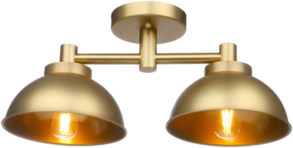 2 light ceiling lamp farmhouse semi flush mounted ceiling lighting fixture